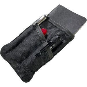 Compact Waxed Canvas Multi-Tool Pouch with 5 Pockets, Perfect for Camping